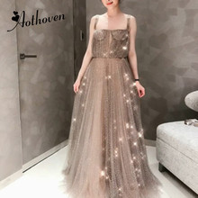 Весеннее женское платье с блестками и вышивкой, сексуальное вечернее платье, сексуальное облегающее платье на бретельках, Элегантное Длинное Платье 2024 - купить недорого