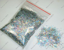 50gram/bag Holographic Laser Silver Color Shining Nail Glitter Strips for DIY Nail Art Decoration and Glitter Crafts 2024 - buy cheap