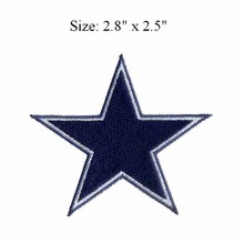 Parche estrella bordado azul, 2,8 ", ancho, ropa, planchado, corte en caliente 2024 - compra barato