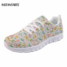 Instantarts borboleta do vintage jardim design estudantes primavera tênis moda adolescentes meninas malha apartamentos sapatos casuais andando plana 2024 - compre barato