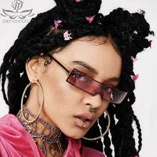 Nova mulher praça óculos de sol marca designer do vintage venda quente colorido espelho retângulo moda feminina óculos de sol 2024 - compre barato