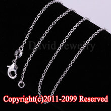 OX18 Fast Free Sample 18" 925 Sterling Silver Necklace Rolo O Link Chains For Pemdant Sterling Silver Chains Jewelry 2024 - buy cheap