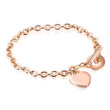 Модные металлические браслеты FATE LOVE с подвесками в форме сердца, браслеты для женщин и девушек, цепочка из розового золота, женские Украшения 2024 - купить недорого