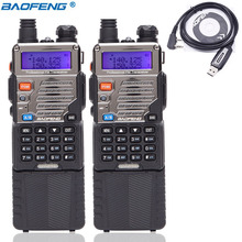 Baofeng-walkie-talkie, 2 pçs, 8w, poderoso, 3800mah, banda dupla, 10 km de longo alcance, upgrade de cb, rádio portátil 2024 - compre barato