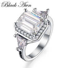 Anel de prata esterlina 925, joia fina, tendência, anel de noivado, charmoso, para mulheres, bijuteria, c100 2024 - compre barato