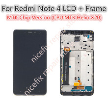 Marco de pantalla LCD para Xiaomi Redmi Note 4 MediaTek, pantalla táctil completa para Redmi Note 4, Note 4, piezas de repuesto para digitalizador LCD MTK 2024 - compra barato