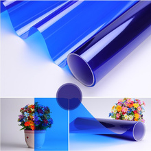 30x100cm Colored glass film bi-color transparent window stickers sunscreen PET film for Office Home Decor Bouquet wrapping paper 2024 - buy cheap