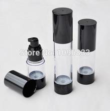 15ML 30ML 50ML Black Airless Bottle with Lotion Pump, Cosmetic Serum Lotion Gel Packing Bottle, Plastic Vacumm Bottle, 20pcs/Lot 2024 - buy cheap