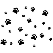 Animal Dog Paw Print Beautiful Vinyl Decal Motorcycle Car Sticker Black/Silver S6-3865 2024 - buy cheap