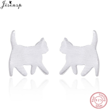 Jisensp brincos de gato, joias pequenas para meninas, 100%, prata 925, animal, brinco, joias finas legais, presentes quartz 2024 - compre barato