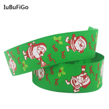 [IuBuFiGo] 50 ярдов 1 "25 мм Рождественская лента с принтом ленты для волос 2024 - купить недорого