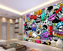 beibehang Custom photo wallpaper 3D three-dimensional exquisite graffiti colorful background wall decoration silk mural 2024 - buy cheap
