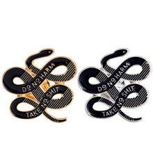 Statement Black Snake Brooches for Men Jeans Suit Lapel Pins Women Corsage Hats Clips Broches Clothing Accessories 2024 - buy cheap