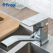 FRAP Newly Home Kitchen Sink Faucet Cold and Hot Water Tap Mixer Single Handle Square Tap Kitchen Mixer Home Improvement F4546 2024 - buy cheap