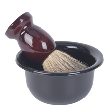 Tigela de plástico para barbear, barbeador com copo de barbear, escova de barbear para limpeza facial masculina, ferramenta de caneca de sabão 2024 - compre barato