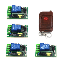 Sem fio 2 Maneiras de Trabalho ON/OFF AC 85 V-250 V 30A 1CH Interruptor de Controle Remoto Da Lâmpada 4 receptor + Transmissor 1 SKU: 5301