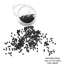 Neitsi anel de miçangas para micro loop, conectores com queratina, extensão de cabelo humano de 500 tamanhos, 6 cores disponíveis 2024 - compre barato