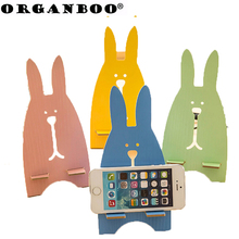 Korean home kitchen organizer storage shelf holder accessories gadget wooden rabbit jailbreak universal lazy for phone holder 2024 - buy cheap