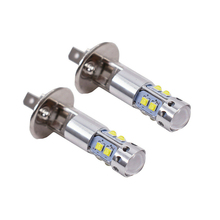 2 pces automóveis 100 w led luz de circulação diurna lâmpadas auto diodo emissor de luz farol drl branco dc 12 v h1 6000kar nevoeiro lâmpada 2024 - compre barato