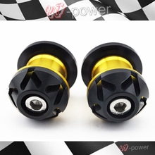 CNC de alumínio braço oscilante carretéis deslizante 8mm Para SUZUKI B-KING HAYABUSA GSR 600/750 da motocicleta é parafuso 2024 - compre barato