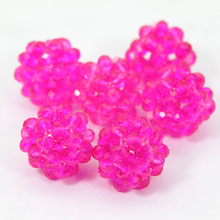 Top Quality Pink Crystal Beads Balls Wholesale DIY Jewelry Making Beads Handmade Glass Crystal Balls 20MM Free Shipping CB009 2024 - buy cheap