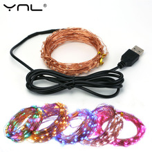 Christmas USB LED RGB Strip String Lights Copper Wire 10M 100LEDs Battery Waterproof Wedding decora Party Flasher Fairy Lights 2024 - buy cheap