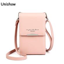 Unishow Mini Shoulder Bags Women Phone Wallet Clutch Bag Brand Designer Pu Leather Small Crossbody Messenger Bag Ladies Purse 2024 - buy cheap