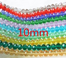 10mm 150pcs/lot black white t344 multicolor Mixed Crystal Glass Faceted Rondelle Beads loose spacer bead Colored DIY Jewelry 2023 - buy cheap