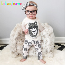 Kids Boys Clothes Little Monsters Print Children's Clothing Cotton Toddler Tops+Pant 2pcs Baby Suit 0-5Year Spring Summer BC1394 2024 - buy cheap
