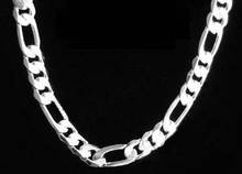 FREE SHIPPIN,WHOLESALE 925 Sterling Silver 8mm Men Necklace 22 inch, 925 sterling silver CHAIN /necklace ,925 fashion jewelry 2022 - buy cheap