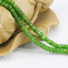 2x4mm Chalcedony Ornaments Jewelry making Design Gifts Faceted Green Abacus Loose Beads Accessory Parts DIY Stone 15inch Gifts 2024 - buy cheap