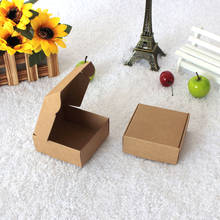 5*5*2cm Small Gift Wedding Package Box Brown Kraft Paper Packing Box Handle Party Candy Biscuits Cosmetic Packaging Pack Boxes 2024 - buy cheap
