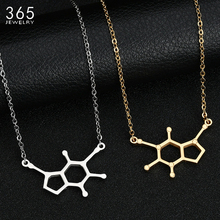 New Simple Stainless Steel Molecule Necklaces For Women Fashion Gold Color Polygon Necklace Long Party Jewelry 2024 - buy cheap