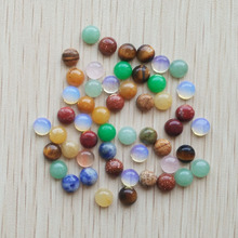 Wholesale 100pcs/lot  fashion good quality assorted natural stone round cab cabochon beads for jewelry Accessories 6mm free 2024 - buy cheap