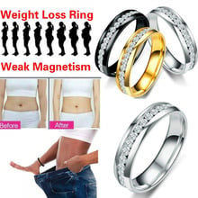 Joyería de moda de cristal, nuevo anillo de acero inoxidable para adelgazar, terapia magnética saludable para la salud y la pérdida de peso, anillos para mujer 2024 - compra barato