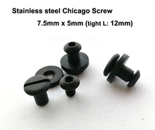 20pcs/bag 7.5mm black Stainless steel 304 chicago screw knife scabbard screw for Tek lok buckle screw Holster screw for 5mm hole 2024 - buy cheap