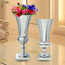 2Pcs/lot Silver Metal Wedding Flower Vase Table Centerpiece For Mariage Metal Vase Flowers Vases Pots For Wedding Decoration 02 2024 - buy cheap