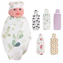 2Pcs/Set Baby Wrap Sleeping Bag Anti-shock 100% Cotton Soft Skin-friendly Baby Swaddle Wrap For Newborns Baby Sleeping Bag 2018 2024 - buy cheap
