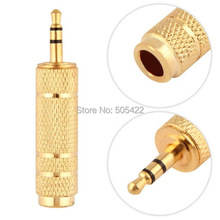 200pcs/lot Gold Plated  3.5mm Male to 6.5mm 1/4" Female Jack Plug Stereo Headphone Microphone Audio Adapter Converter wholesale 2024 - buy cheap