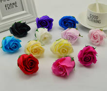 50pcs Slik scent rose for home wedding decor accessories fake Bath flower DIY wreath Valentine's Day gift Artificial soap flower 2024 - buy cheap