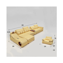 Оптовая торговля мебель для гостиной дешевый кожаный угловой диван набор с массажем 7 местный секционный 2024 - купить недорого