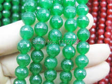 Trendy Accessory Crafts Parts DIY 8mm Green Chalcedony Beads Women Jewelry Faceted Round Beads 15" Wholesale Semi Finished Stone 2024 - buy cheap