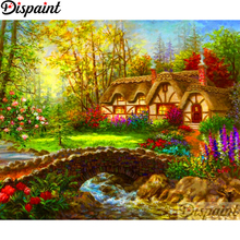 Dispaint Full cuadrado/redondo taladro 5D DIY diamante pintura "Casa de la flor" bordado punto de cruz 3D decoración para el hogar A11773 2024 - compra barato