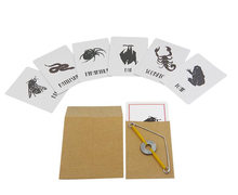 1 conjunto de cartão de previsão de animais, truques de mágica selecionados em invólucros selados, magia, rua, adereços de brinquedo para crianças 2024 - compre barato