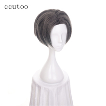 ccutoo 12" Miles Edgeworth Grey Short Central Parting Hairstyles Synthetic Hair Heat Resistance Cosplay Wig For Men's Party 2024 - buy cheap