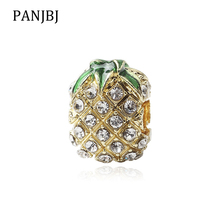 New Original Bead Alloy Dazzling Pineapple Charm Fit  Bracelet Necklace DIY Women Jewelry 2024 - buy cheap