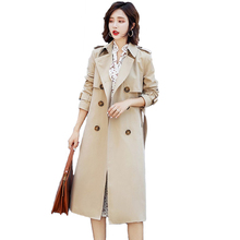High quality Trench Coat Women Spring Autumn Double-breasted Windbreaker Long Coat Female Trenckot Long sleeve Vadim Trench 2803 2024 - buy cheap