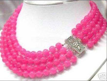 Free shipping >>>>>>Charming!4Rows 8MM Pink stone Necklace 2024 - buy cheap