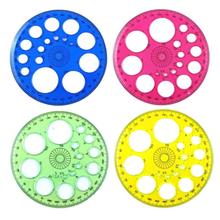 XRHYY 4 Pieces Colorful 360 Degree Circular Plastic Protractor Ruler Template(Random 4 Colors) 2024 - buy cheap