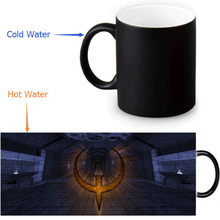 custom Magic  mugs Quake Coffee Tea Milk Hot Cold Heat Sensitive Color changing 12 oz Ceramic Mug 2024 - buy cheap